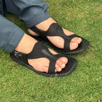 Black Premium Handmade Panjedar Chappal
