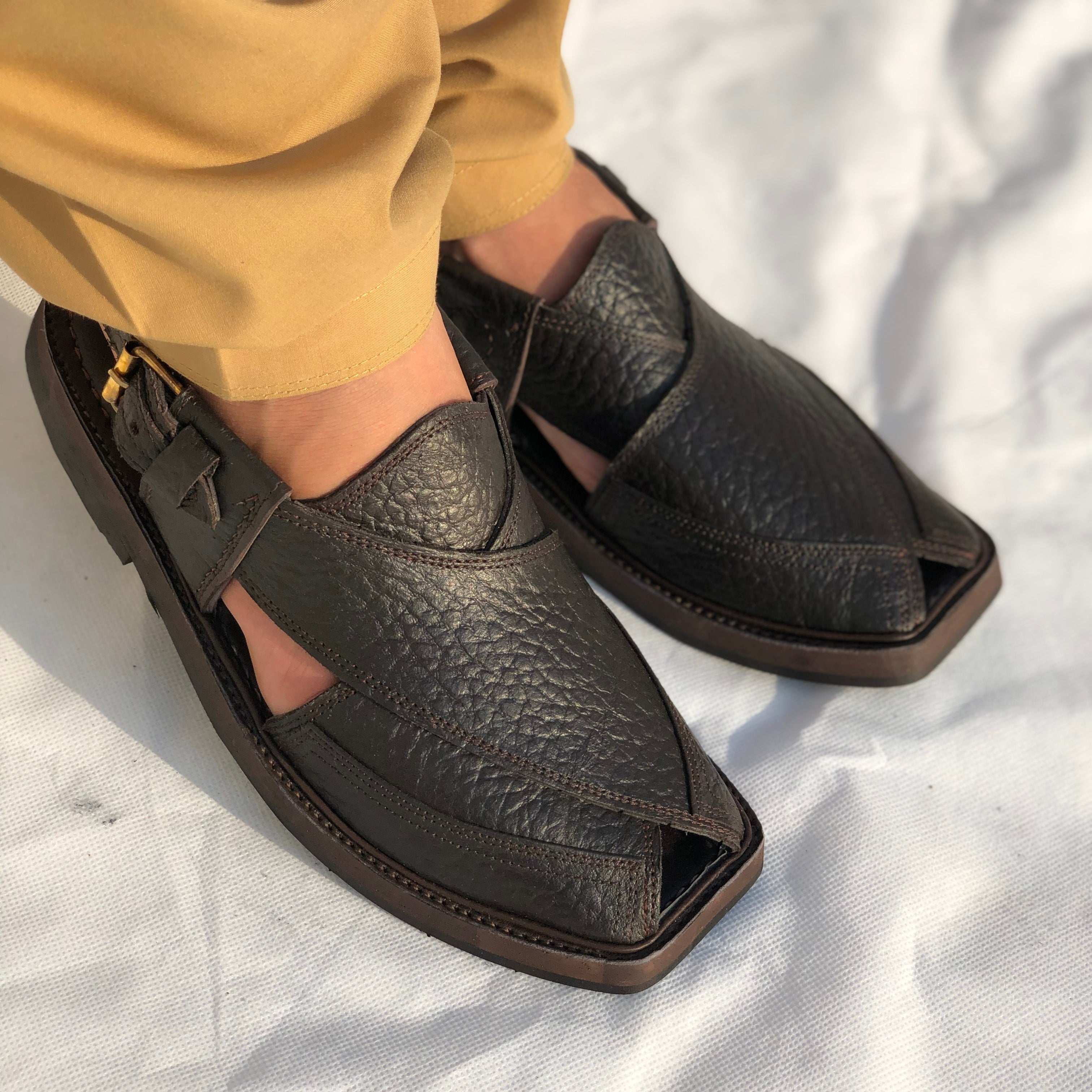Double Sole Italic Leather Chappal