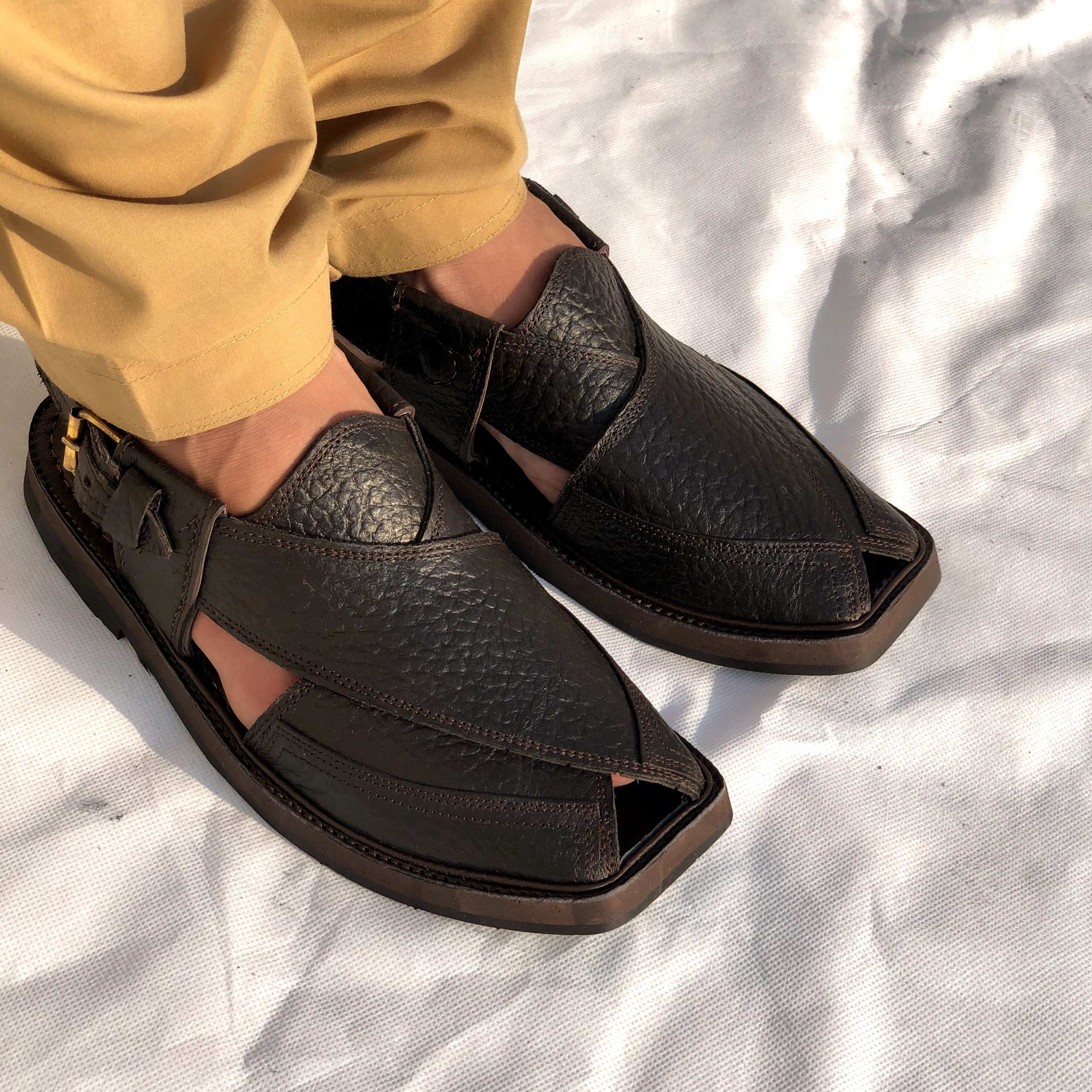 Double Sole Italic Leather Chappal