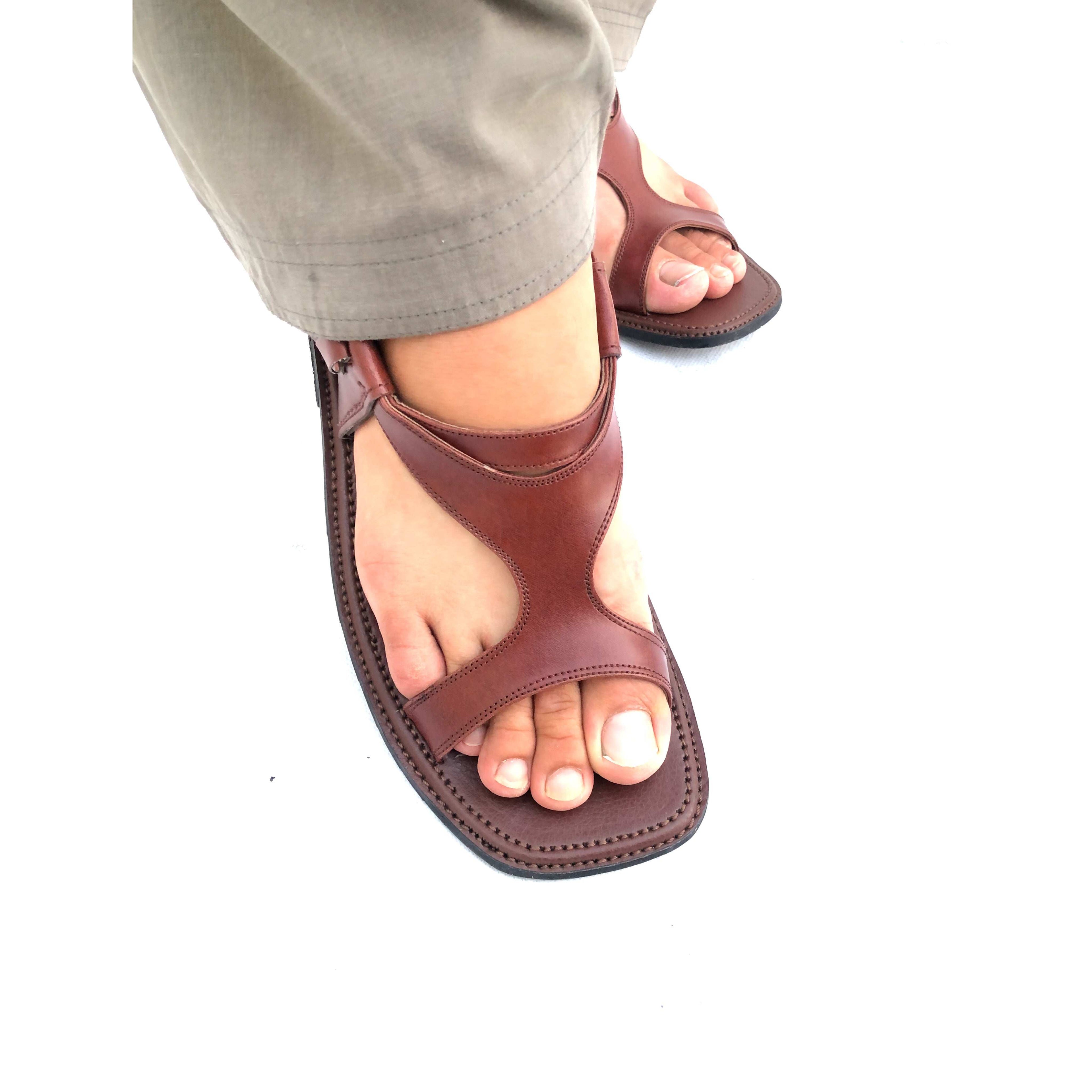 Mustard Bron Leather Panjedar Chappal