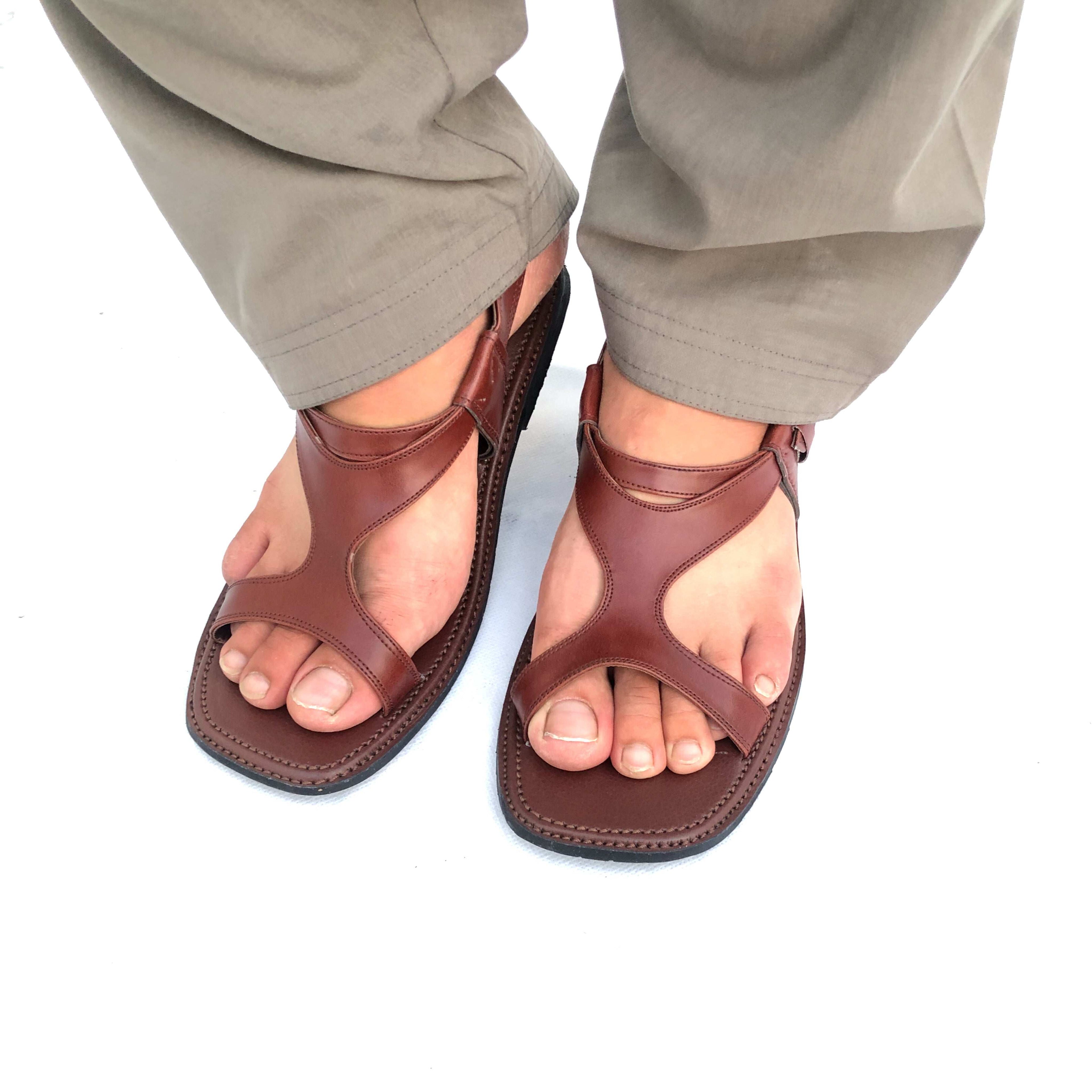 Mustard Bron Leather Panjedar Chappal