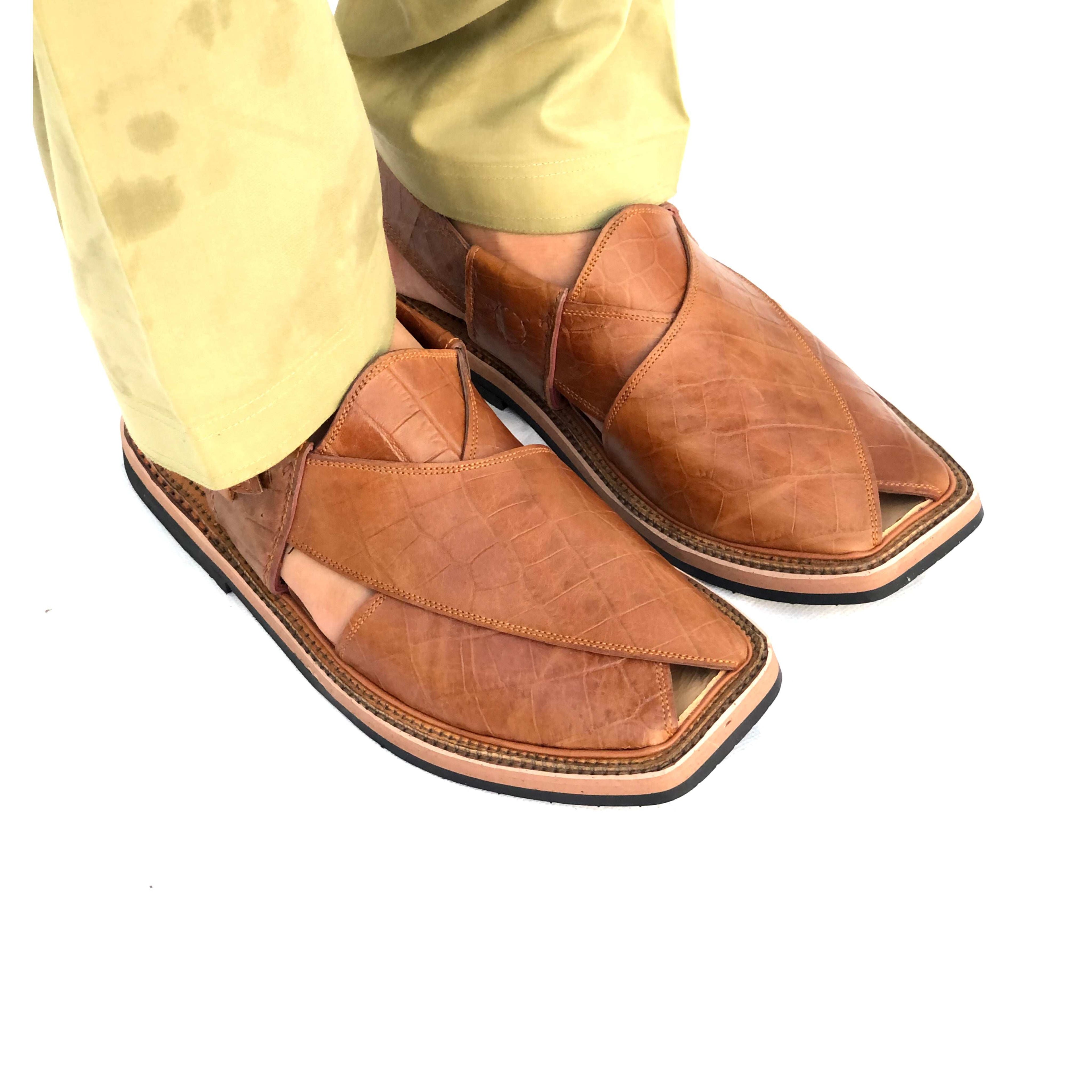 Handmade Double Sole Leather Chappal – Light Tan