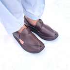 Round Shape Kaptaan Leather Chappal