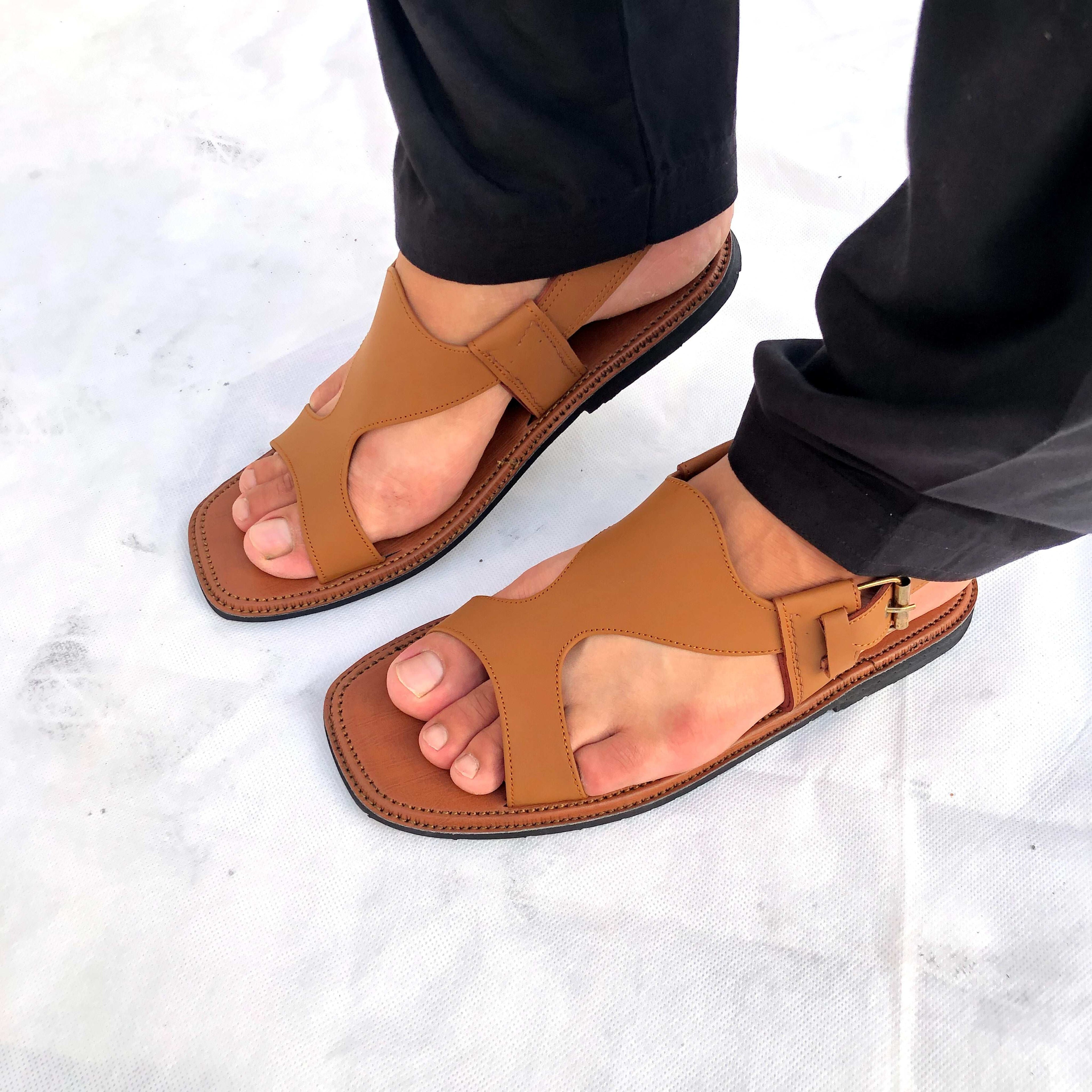 Pure Leather Handmade Panjedar Chappal for Men