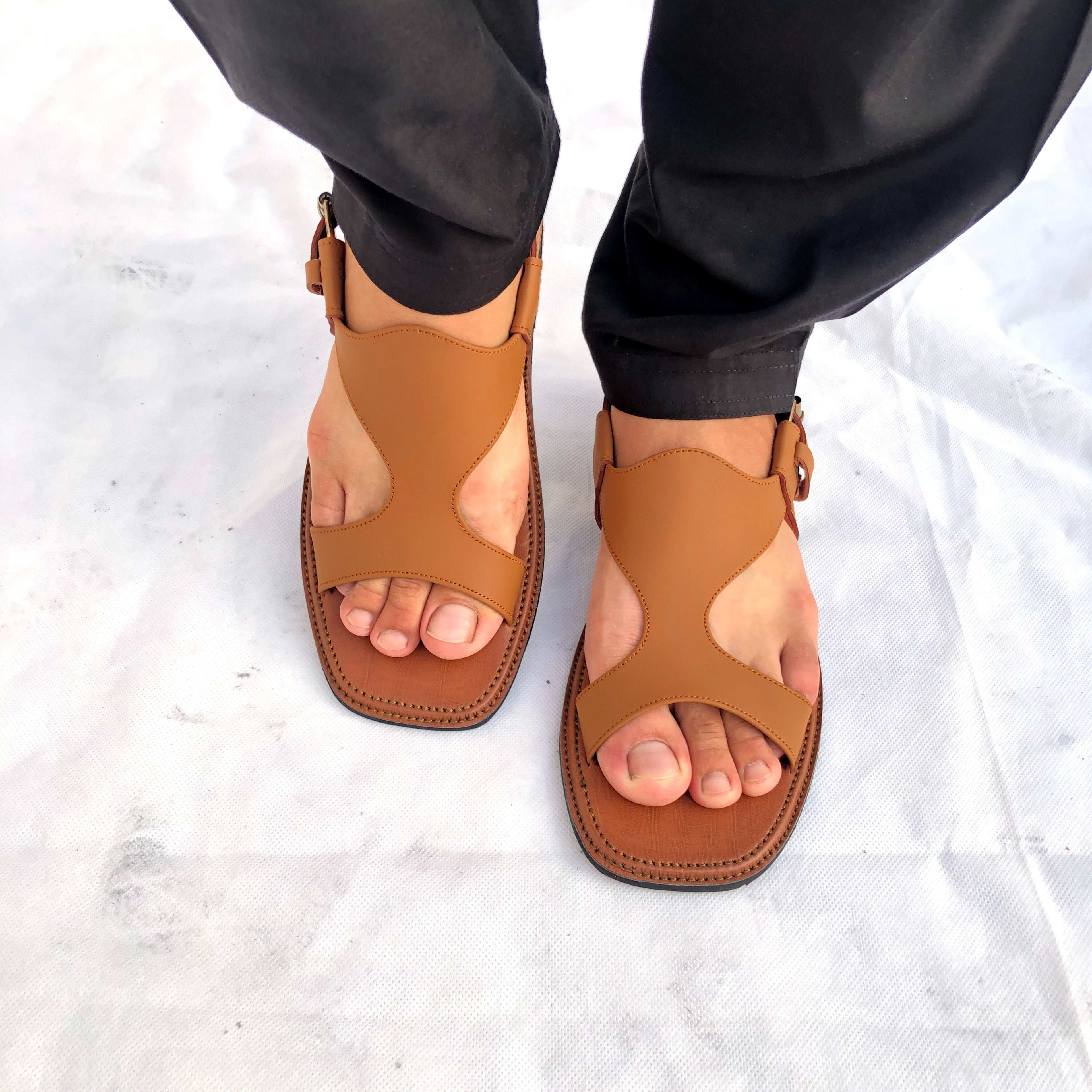 Pure Leather Handmade Panjedar Chappal for Men
