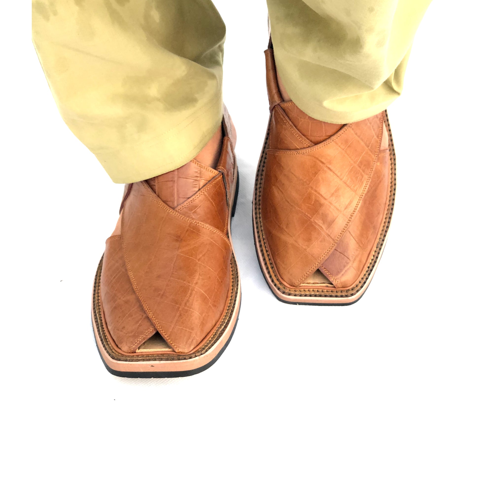 Handmade Double Sole Leather Chappal – Light Tan
