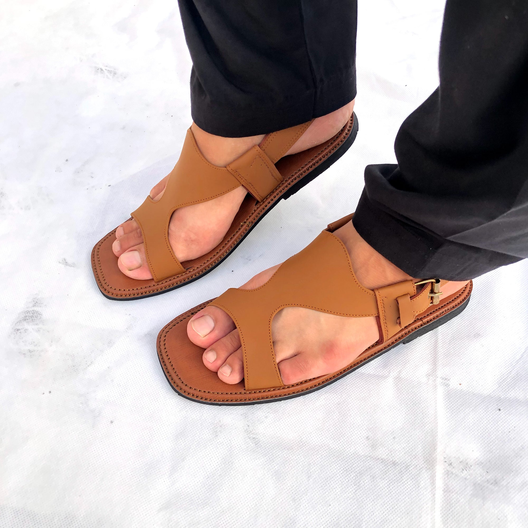 Pure Leather Handmade Panjedar Chappal for Men