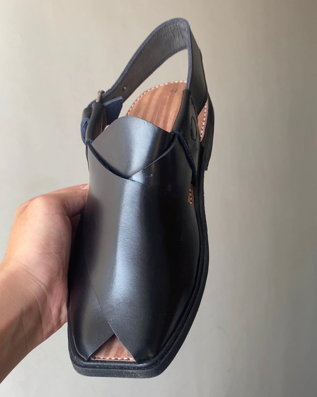 Smart Zalmi Pure Leather Chappal | Black | Handmade